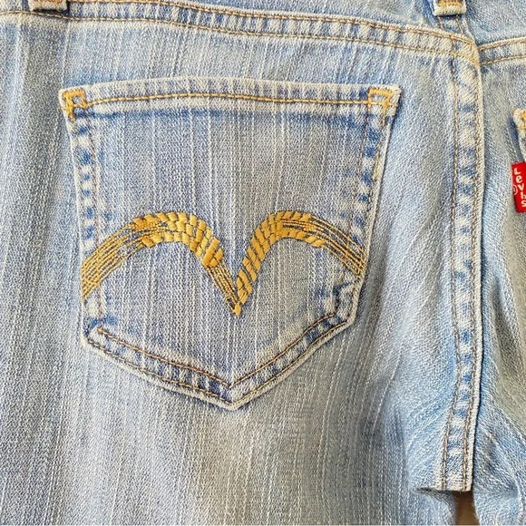 LEVI'S 524 Too Superlow Embroidered Boot Cut Women's Jeans Size 1M - Picture 7 of 10